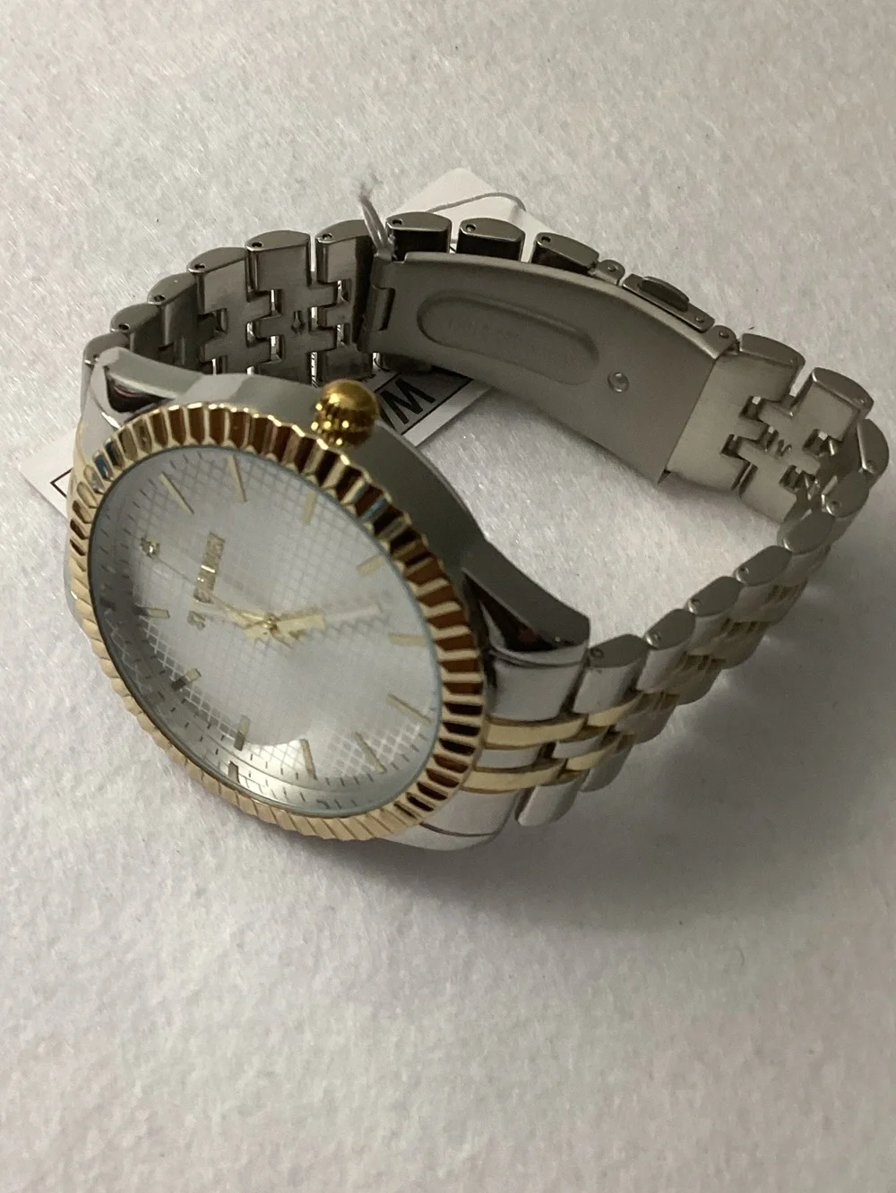 Steve Madden Coin Edge Two Tone Alloy Metal Watch 44mm